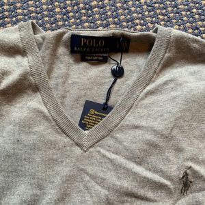 Polo V-Neck Sweater
